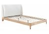 4ft6 Double Halfen White Soft Fabric Upholstered Wood Bed Frame 7